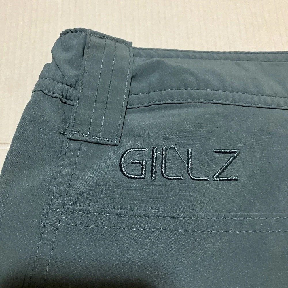 Gillz Shorts Mens Size Large Teal Cargo Fishing Zip Pockets Outdoors 38 X‎ 10